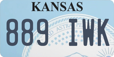 KS license plate 889IWK