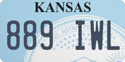 KS license plate 889IWL