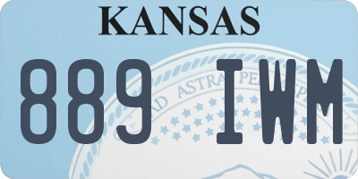 KS license plate 889IWM