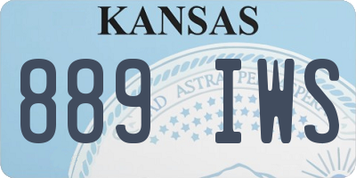KS license plate 889IWS