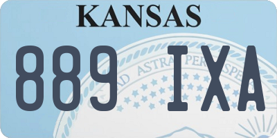 KS license plate 889IXA