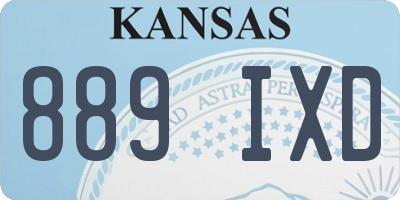 KS license plate 889IXD