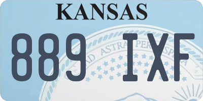 KS license plate 889IXF