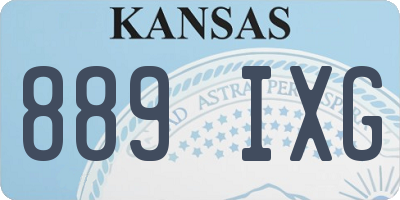 KS license plate 889IXG