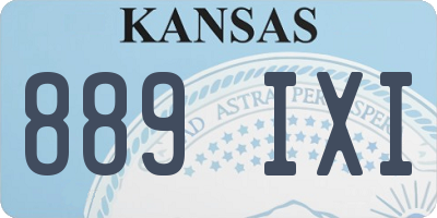 KS license plate 889IXI