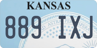 KS license plate 889IXJ