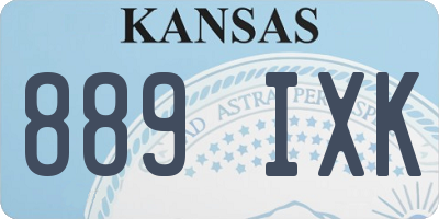 KS license plate 889IXK