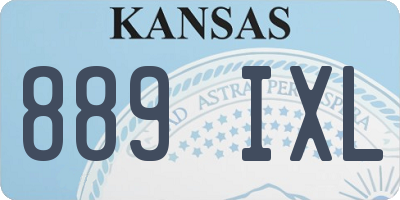 KS license plate 889IXL