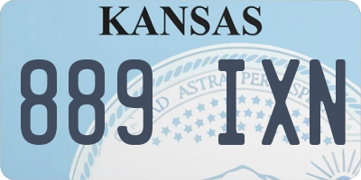 KS license plate 889IXN