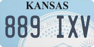 KS license plate 889IXV