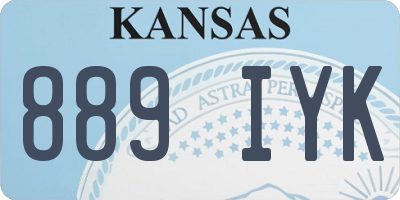KS license plate 889IYK