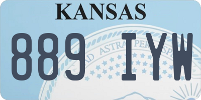 KS license plate 889IYW