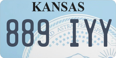 KS license plate 889IYY