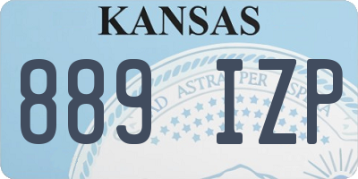 KS license plate 889IZP