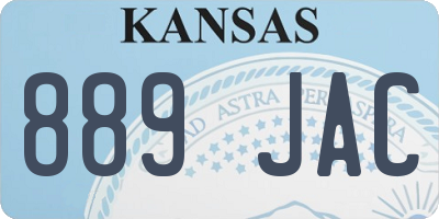 KS license plate 889JAC