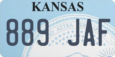 KS license plate 889JAF