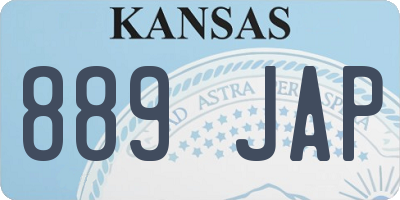KS license plate 889JAP