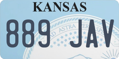 KS license plate 889JAV