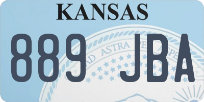 KS license plate 889JBA