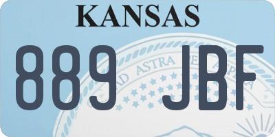KS license plate 889JBF
