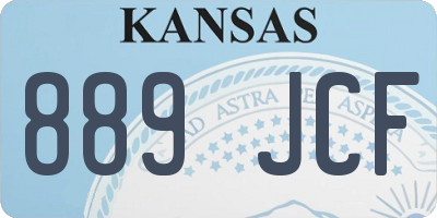 KS license plate 889JCF