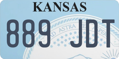KS license plate 889JDT