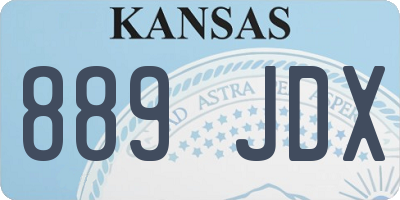 KS license plate 889JDX