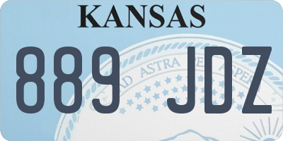 KS license plate 889JDZ
