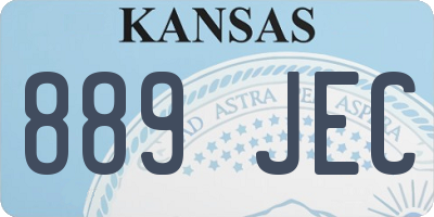 KS license plate 889JEC