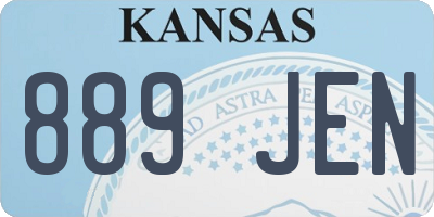 KS license plate 889JEN