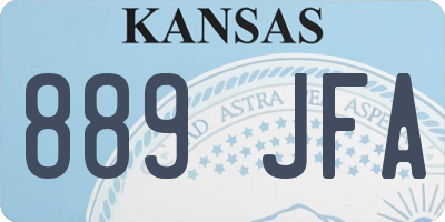 KS license plate 889JFA