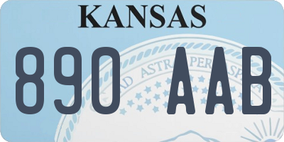 KS license plate 890AAB