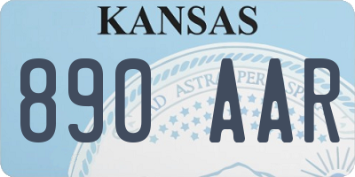 KS license plate 890AAR