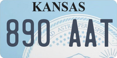 KS license plate 890AAT