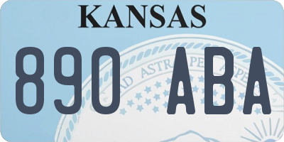 KS license plate 890ABA