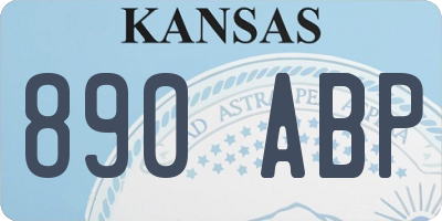 KS license plate 890ABP