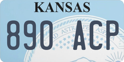 KS license plate 890ACP