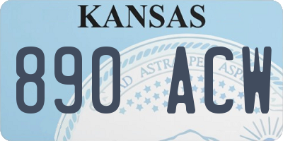 KS license plate 890ACW