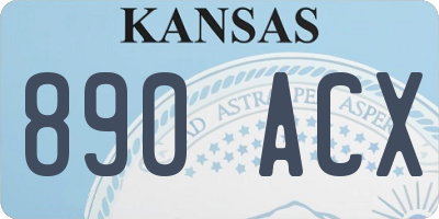 KS license plate 890ACX
