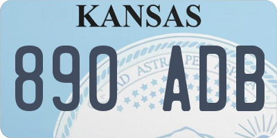 KS license plate 890ADB