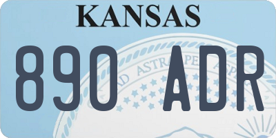 KS license plate 890ADR