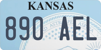 KS license plate 890AEL