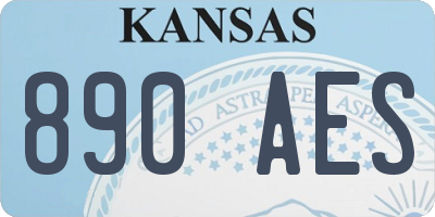 KS license plate 890AES