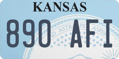 KS license plate 890AFI
