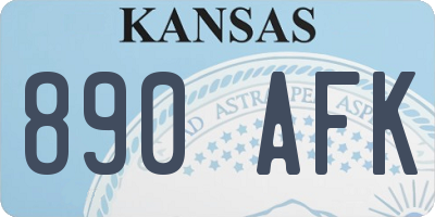 KS license plate 890AFK