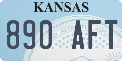 KS license plate 890AFT