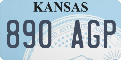 KS license plate 890AGP