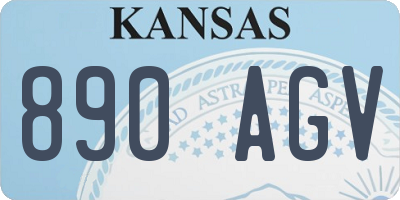 KS license plate 890AGV