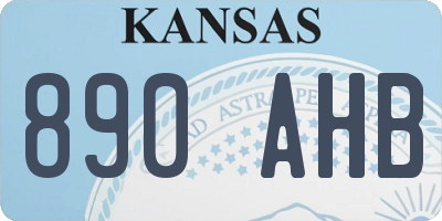 KS license plate 890AHB