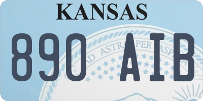 KS license plate 890AIB